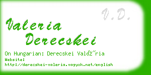 valeria derecskei business card